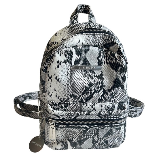 Steve‎ Madden 11" Long X 11" tall Snake Print Small Backpack - Picture 1 of 7